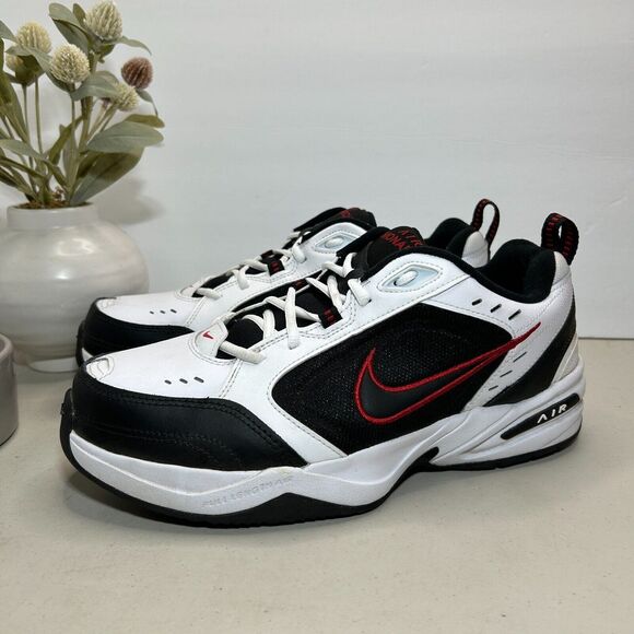 Nike Air Monarch IV Sneakers 416355-101 White Red Black Men's 10.5/W 12 - Picture 4 of 9